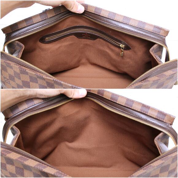 Louis Vuitton Chelsea Damier Ebene Shoulder Tote Purse Brown Large A5056 - Picture 10 of 10